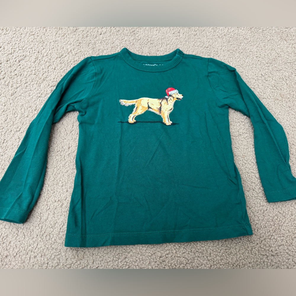 Crewcuts Golden Retriever Santa Kids Long Sleeve Shirt - XXS (2/3)
